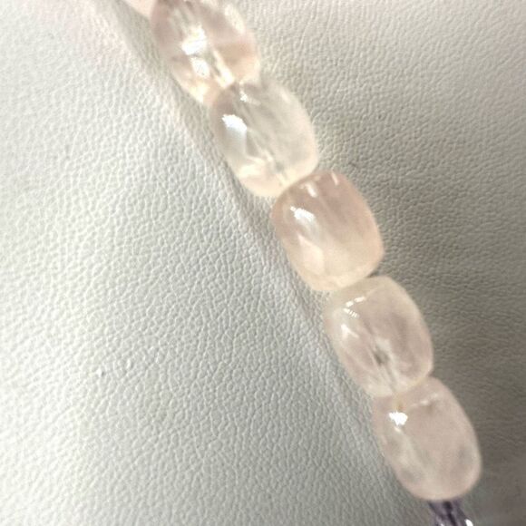 Rose Quartz blue lace agate sterling  silver pendant necklace - Picture 10 of 12